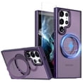 thumbnail image 1 of For Samsung Galaxy S25 Ultra Case with Screen Protector, Military Grade Shockproof Compatible with Magsafe Rotating Stand Bumper Drop Protection Phone Case Cover for Samsung Galaxy S25 Ultra, Purple, 1 of 6