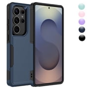 Samsung Galaxy S25 Ultra Case,Sturdy Phone Case for Galaxy S25 Ultra 2025 6.9 inch,Njjex Shockproof Protection Heavy Duty Armor Hard Plastic & Rubber Rugged Bumper 2-in-1 Case Cover-Blue