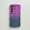 thumbnail image 1 of for Samsung Galaxy S25 Ultra Case, Wavy Edge Gradient Silicone Cover, Slim Shockproof with Full Camera Lens Protection TPU Flexible Bumper Phone Case for Samsung Galaxy S25 Ultra, Purple/Gray, 1 of 7
