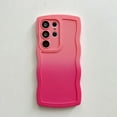 thumbnail image 1 of for Samsung Galaxy S25 Ultra Gradient Wavy Case, Cute Wave Frame Design Dual Colors Soft Silicone Rubber Shockproof Protective Phone Cover for Samsung Galaxy S25 Ultra Girls Women, Pink/Rose, 1 of 7