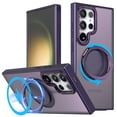 thumbnail image 1 of For Samsung Galaxy S25 Ultra Kickstand Case - Military-Grade Shockproof, MagSafe Compatible, Translucent Design with Rotatable Ring Holder Magnetic Case for Samsung Galaxy S25 Ultra, Purple, 1 of 6