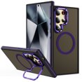 thumbnail image 1 of for Samsung Galaxy S25 Ultra Magnetic Case with Kickstand, Compatible with Mag-Safe, Military Grade Protection & Camera Lens Bracket Translucent Protective Cover for Samsung Galaxy S25 Ultra, Purple, 1 of 8