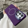 thumbnail image 1 of For Samsung Galaxy S25 Ultra Magnetic Phone Case,With Retractable Lens Ring Kickstand,Compatible with Mag-Safe,Military-Grade Protection,Skin Feel,Shcokproof Ultra Slim Thin Fit Phone Case,Darkpurple, 1 of 7