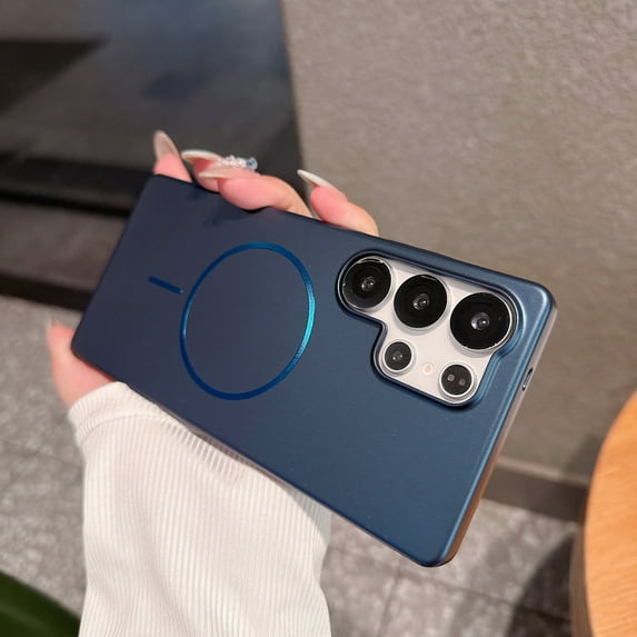 for Samsung Galaxy S25 Ultra Protective Back Cover, Compatible with MagSafe, Shock-Absorbent Anti-Scratch Hard PC with Wireless Charging Support, Lightweight Matte Anti-Fingerprint Case, Royalblue