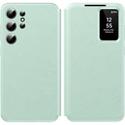 for Samsung Galaxy S25 Ultra with Smart Small Screen View, S-View Wallet Phone Case, for Samsung S25 Ultra Case Smart Window Cover, Smart Flip Leather Protective Cover for Samsung S25 Ultra 5G Case