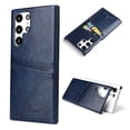 thumbnail image 1 of for Samsung Galaxy S25 Ultra Wallet Case with Card Holder, Vintage Oil Wax Pattern PU Leather Cover Rugged PC Shockproof Protective Slim Lightweight Case for Samsung Galaxy S25 Ultra, Blue, 1 of 7