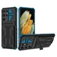 thumbnail image 1 of for Samsung Galaxy S25 Ultra Wallet Case, with Credit Card Holder Stand Kickstand Slim Rugged Shockproof Heavy Duty Military Grade Protective Armor Case for Samsung Galaxy S25 Ultra, Blue, 1 of 9