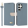 thumbnail image 1 of for Samsung Galaxy S25 Ultra Wallet Case, Magnetic Closure & Adjustable Kickstand & Card Slots & Shoulder Strap & Wrist Strap Full Body Protection Rugged Phone Case for Galaxy S25 Ultra, Blue, 1 of 9