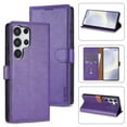 thumbnail image 1 of for Samsung Galaxy S25 Ultra Wallet Case with RFID Blocking Credit Card Holder, Magnetic Clasp PU Leather Folio Flip Kickstand Protective Shockproof Cover Women Men for Samsung Galaxy S25 Ultra,Purple, 1 of 9