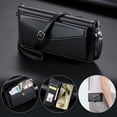 thumbnail image 1 of For Samsung Galaxy S25 Ultra Wallet Case, RFID Blocking Crossybody Shoulder Strap Hand Wrist Flip Cover Carsd Holder Snap Closure Protective Phone Case for Samsung Galaxy S25 Ultra, Black, 1 of 7