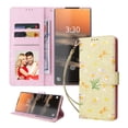 thumbnail image 1 of For Samsung Galaxy S25 Ultra Wallet Case, Stylish Flowers Pattern PU Leather Cover with Wrist Strap & Card Slots, Kickstand Magnetic Closure Shockproof Slim Case for Women Girls, Yellow Daisy, 1 of 8