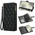 thumbnail image 1 of for Samsung Galaxy S25 Ultra Wallet case with Card Holder,Phone case RFID Blocking PU Leather Flip Shockproof Cover with Hand Strap Zipper Credit Card Holder Slots for Women Men,Black, 1 of 7