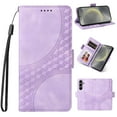 thumbnail image 1 of for Samsung Galaxy S25 Wallet Case, Pattern PU Leather Purse Phone Case with [Credit Card Slots] [Wrist Strap] Stand Shockproof Full Body Protective Cover for Samsung Galaxy S25, Purple, 1 of 10