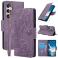 thumbnail image 1 of for Samsung Galaxy S25+ Wallet Case, [RFID Blocking] Card Holder Kickstand PU Leather Flip Wallet Phone Case Shockproof Protective Cover Compatible with Samsung Galaxy S25+, Purple, 1 of 7