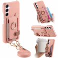 thumbnail image 1 of For Samsung Galaxy S26 5G 6.7" Phone Case Wallet With Card Holder,PU Leather Case,Ring Holder Kickstand Magnetic Protective Women Men Cover With Shoulder Strap,Pink,For Galaxy S26 (5G), 1 of 10