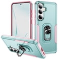 thumbnail image 1 of For Samsung Galaxy S26+ 5G Case With 360° Rotation Metal Ring Holder【Magnetic Car Mount】Shockproof Rugged Full Body Protection Heavy Duty Dust/Drop Proof Cover Case​,Green&Pink,For Galaxy S26+(5G), 1 of 9