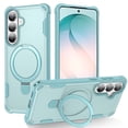 thumbnail image 1 of For Samsung Galaxy S26 + 5G Case (Compatible With MagSafe)  With Invisible Magnetic Metal Kickstand Ring Holder Four Corner Airbag Anti Fall Protective Cover,Blue,For Galaxy S26+ (5G), 1 of 7