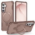 thumbnail image 1 of For Samsung Galaxy S26 5G Case (Compatible With MagSafe)  With Invisible Magnetic Metal Kickstand Ring Holder Four Corner Airbag Anti Fall Protective Cover,Brown,For Galaxy S26 (5G), 1 of 7