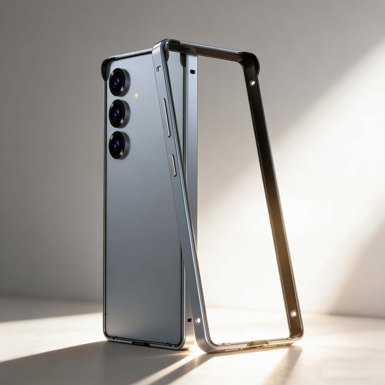 For Samsung Galaxy S26+ Bumper Metal Frame Case,Slim Frameless Backless ...