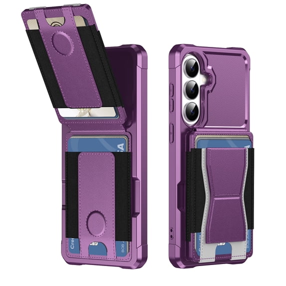 for Samsung Galaxy S26+ Case with PU Leather Back Card Holder Slots ...