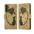 thumbnail image 1 of For Samsung Galaxy S26 FE 5G 6.7" Cat Patterned Embossed Strong Magnetic Attachment/Closure, Card Slots/Pocket, PU Leather Flip Wallet Case ﻿,Brown,For Galaxy S26 FE 5G, 1 of 7