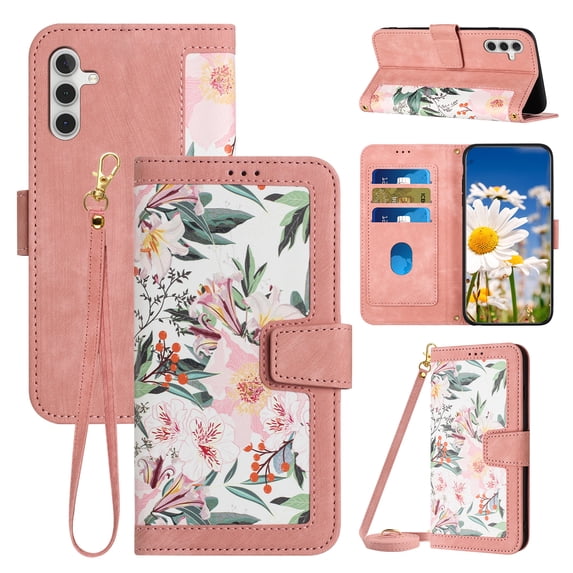 for Samsung Galaxy S26 FE Case, PU Leather Magnetic Closure RFID ...
