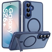 for Samsung Galaxy S26 Plus Case Magnetic, [Compatible with MagSafe][Built-in Invisible Stand ], Military Grade Drop Protection Translucent Slim Case for Galaxy