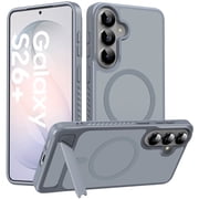 for Samsung Galaxy S26 Plus Case Magnetic, [Compatible with MagSafe][Built-in Invisible Stand ], Military Grade Drop Protection Translucent Slim Case for Galaxy S26 Plus , Gray