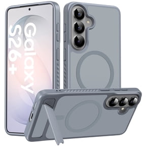for Samsung Galaxy S26 Plus Case Magnetic, [Compatible with MagSafe][Built-in Invisible Stand ], Military Grade Drop Protection Translucent Slim Case for Galaxy S26 Plus , Gray