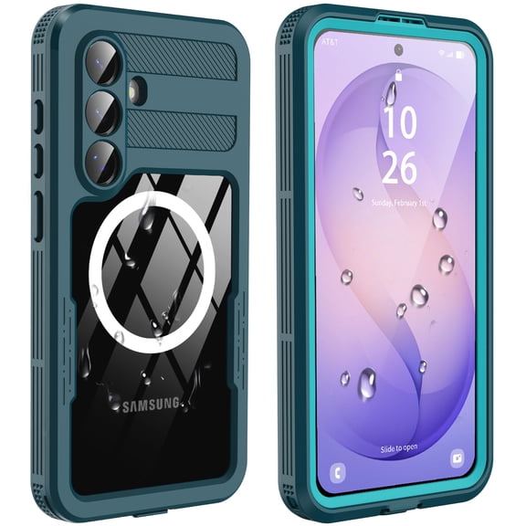 For Samsung Galaxy S26 Plus Case Waterproof, S26 Plus Case with Built-in Screen & Lens Protector, Shockproof Full Body Protection Phone Case, Compatible with MagSafe/Wireless Charging