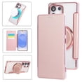 thumbnail image 1 of For Samsung Galaxy S26 Ultra 5G Wallet Cell Cover, RFID Blocking, PU Leather,Compatible With MagSafe , With Flip Card Holder, Ultra Thin Electroplated Rotating Bracket Magneti Protective Cover,Pink, 1 of 9
