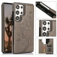 thumbnail image 1 of for Samsung Galaxy S26 Ultra Case Wallet with Card Holder, Floral Flower Pattern Back Flip Folio PU Leather Kickstand Card Slots Case for Women Girls, Double Magnetic Clasp Shockproof Cover, Gray, 1 of 7