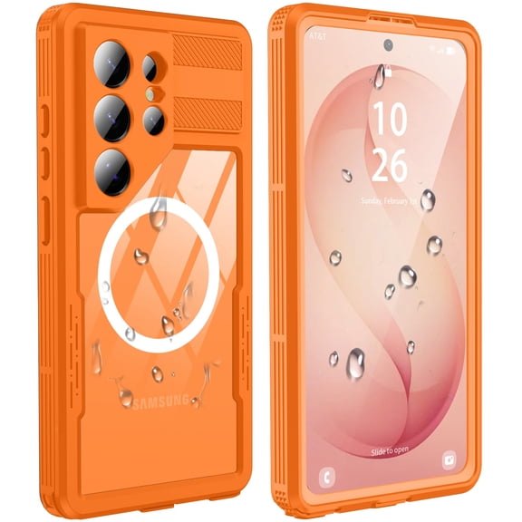 For Samsung Galaxy S26 Ultra Case Waterproof, S26 Ultra Case with Built-in Screen & Lens Protector, Shockproof Full Body Protection Phone Case, Compatible with MagSafe/Wireless Charging