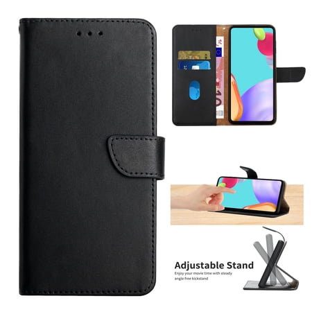 for Samsung Galaxy S26 Ultra Genuine Leather Case, Card Slots and Cash Pocket Classic Protective Shockproof Lightweight Ultra Slim Flip Kickstand Case Cover for Samsung Galaxy S26 Ultra, Black