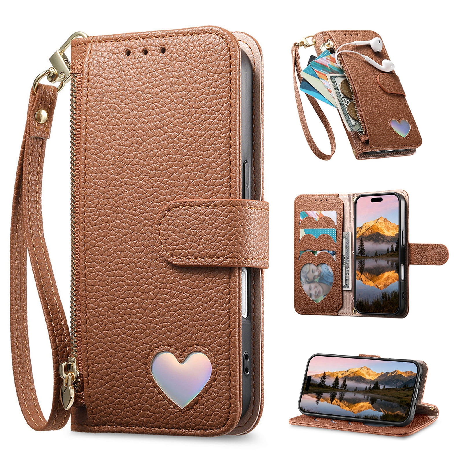 for Samsung Galaxy S26 Ultra Wallet Case,Built-in Card Holder Zipper ...