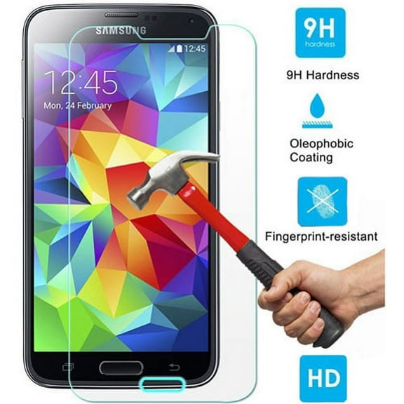 Samsung Galaxy S5 - HD Clear Tempered Glass Screen Protector 2.5D Round Edges Display Cover Guard