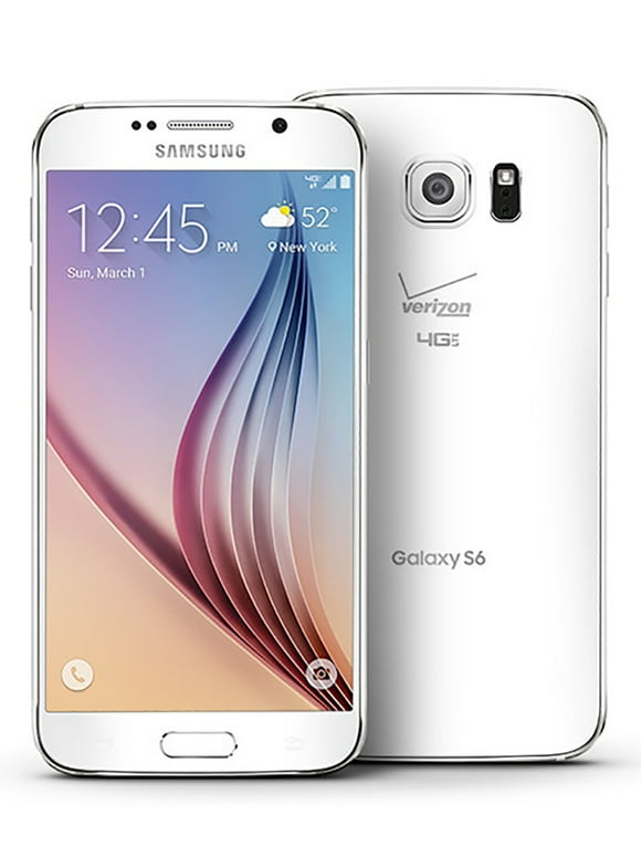 Samsung Galaxy S6 G920V 32GB Verizon CDMA 4G LTE Octa-Core Android Phone w/ 16MP Camera - White (Certified Used)