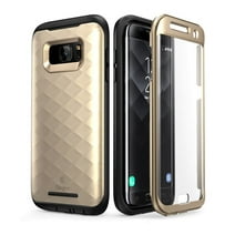 Samsung Galaxy S7 Edge Case, Clayco [Hera Series] Full-body Rugged Case with Built-in Screen Protector for Samsung Galaxy S7 Edge (2016 Release) (Gold)