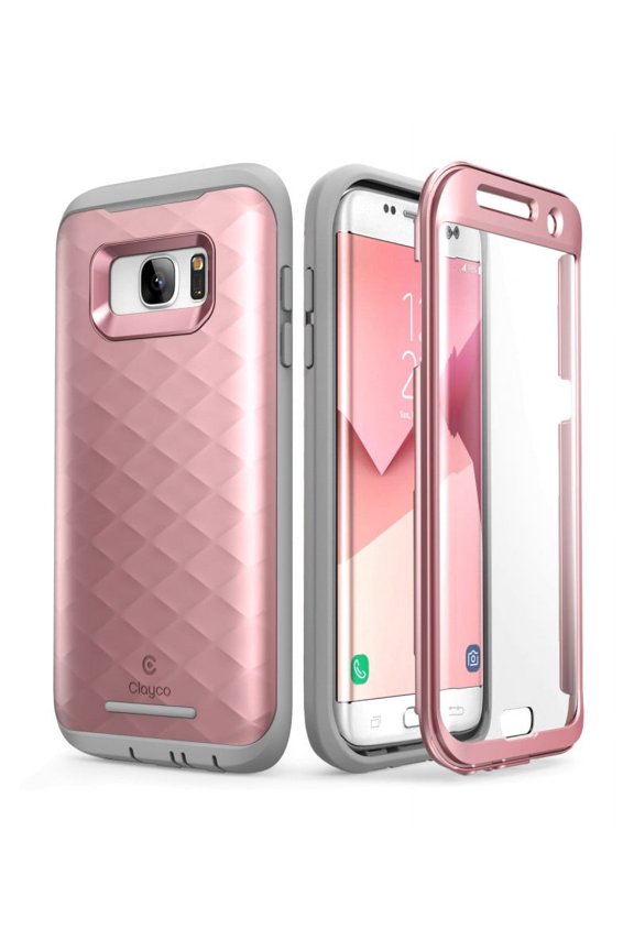 Samsung Galaxy S7 Edge Case, Clayco [Hera Series] Full-body Rugged Case with Built-in Screen Protector for Samsung Galaxy S7 Edge (2016 Release) (RoseGold)