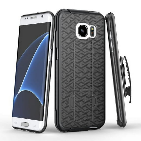 Samsung Galaxy S7 Edge Swivel Holster Case Belt Clip Cover Kickstand Armor Combo