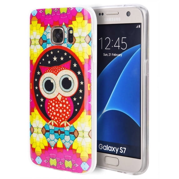 Samsung Galaxy S7 Tpu Imd Case With Glitter Colorful Owl