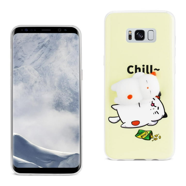 Samsung Galaxy S8 Edge Tpu Design Case With 3d Soft Silicone Poke Squishy  Sleeping Cat