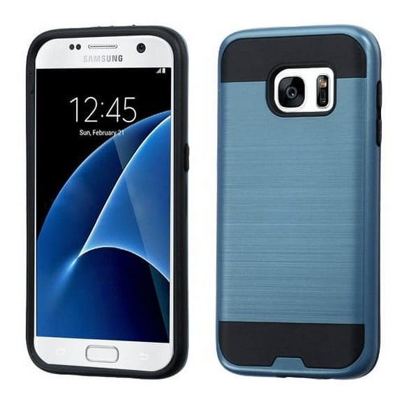 Samsung Galaxy S8 Phone Case, 2-Piece Style Hybrid Shockproof Hard Case Cover with Hybird Shockproof- Blue