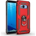 thumbnail image 1 of Samsung Galaxy S8 Phone Case, Extreme Protection Military Armor Dual Layer Protective Ring Kickstand Red, 1 of 9