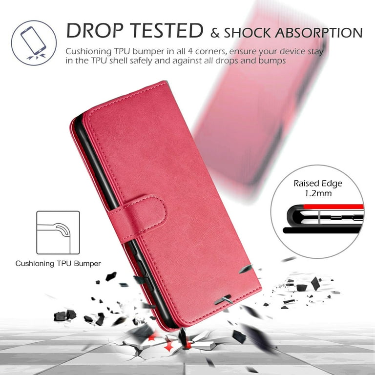 Samsung Galaxy S8 Plus Case NOT FIT Samsung S8 S8 Active Phone Starshop Premium Leather Wallet Pocket Credit Card Slots Pink Walmart