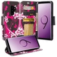 thumbnail image 1 of Samsung Galaxy S9 Cases, Kickstand Pu Leather Magnetic Fold Wallet Case Cover w/ Card Slots - Vivid Sunflower, 1 of 4