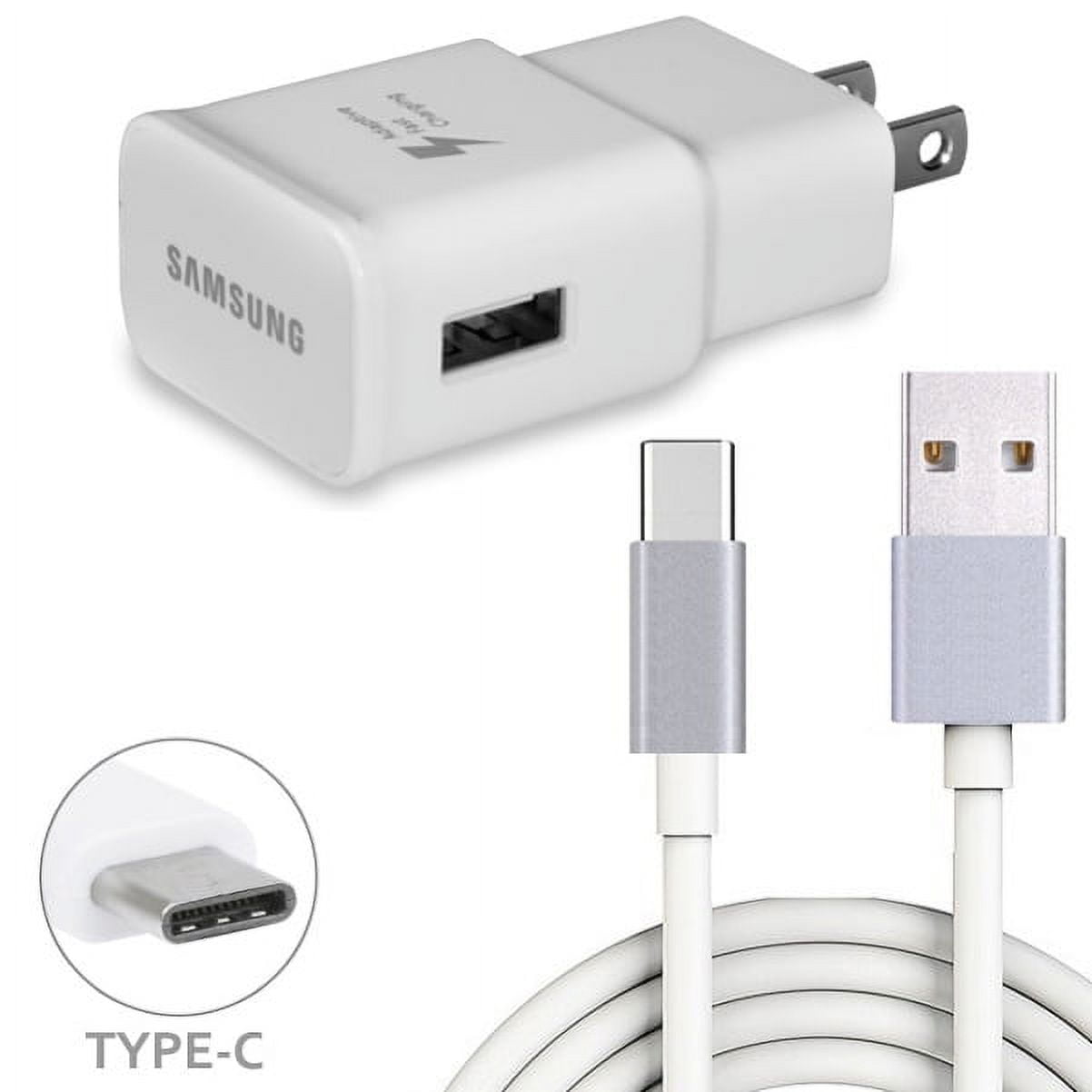 Samsung Galaxy S9 Compatible Home Wall Adaptive Fast Charger with 6ft Type-C USB Cable Data Sync Wire Power Cord USB-C V1N