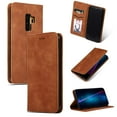 thumbnail image 1 of Samsung Galaxy S9 Plus Case, Dteck Smooth PU Leather Flip Folio Wallet Card Slots Case Cover Stand Feature & Magnetic Closure For Samsung Galaxy S9+ , Brown, 1 of 7