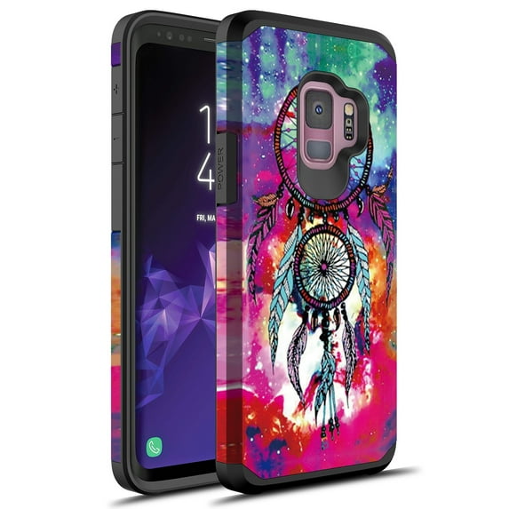 Rosebono Slim Hybrid Shockproof Hard Cover Cell Phone Case for Samsung Galaxy S9 Plus, Multi-color