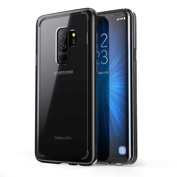 Samsung Galaxy S9+ Plus Case, [Scratch Resistant] i-Blason Clear [Halo Series] Samsung Galaxy S9+ Plus Hybrid Bumper Case Cover 2018 Release (Clear/Black)